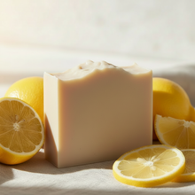 Load image into Gallery viewer, Plain Beige Soap Bar with Lemons